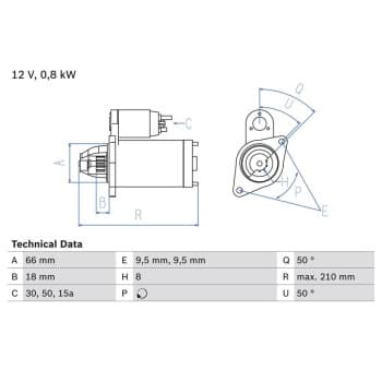 Starter motor / Starter 0 986 012 881 Bosch
