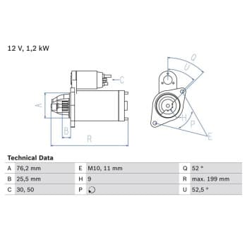 Starter 0 986 020 890 Bosch