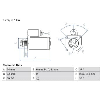 Starter 0 986 017 840 Bosch